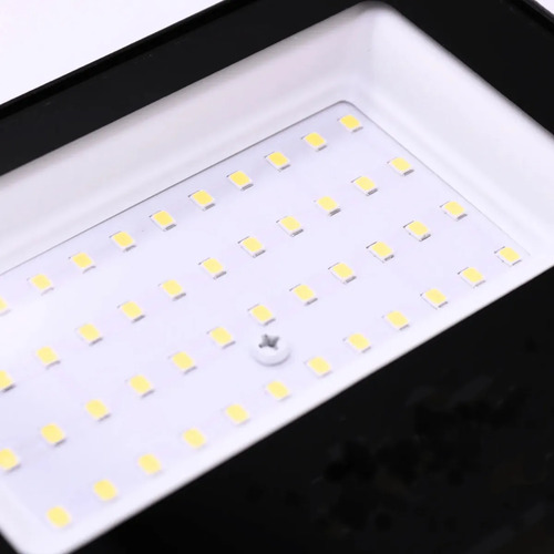 Kit 2 Refletor Led Holofote 200w Ip66 Branco Frio Carcaça Preto Luz Branco-frio