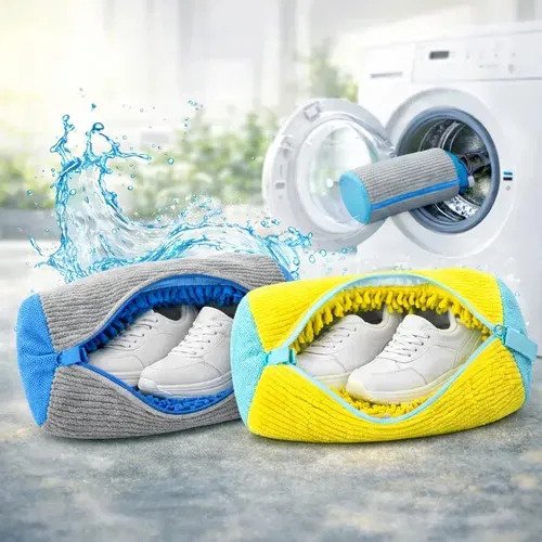 Kit 2 Sacos De Lavagem Tênis Sapatos Multiuso Máquina Lavar Cor