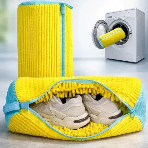 Kit 2 Sacos De Lavagem Tênis Sapatos Multiuso Máquina Lavar Cor