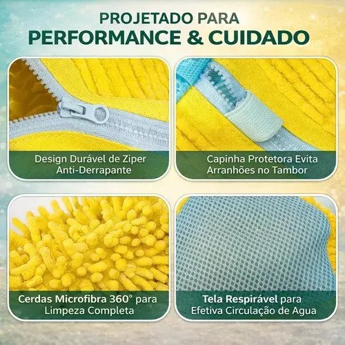 Kit 2 Sacos De Lavagem Tênis Sapatos Multiuso Máquina Lavar Cor