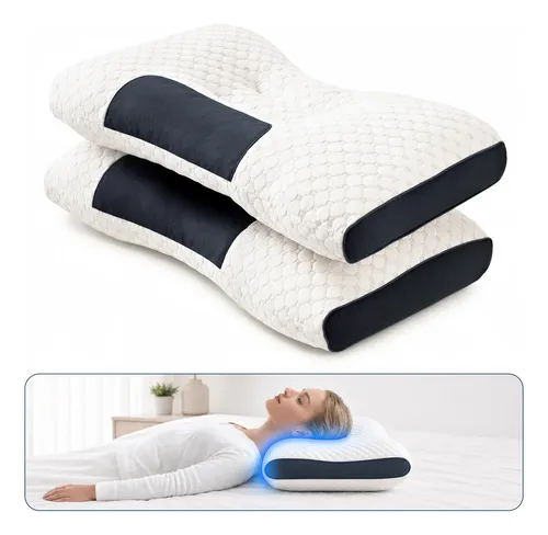 Kit 2 travesseiros cervical ortopedico alivia dor premium br
