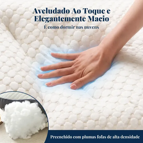 Kit 2 Travesseiros Cervical Ortopédico Alivia Dor Premium Branco