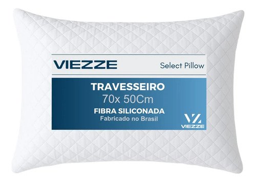 Kit 2 Travesseiros Luxo Matelado Fibra Antialérgica 70x50cm Branco