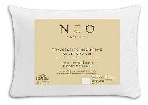Kit 2 Travesseiros Toque De Pluma Neo 50x70cm Camesa