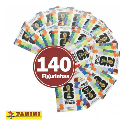Kit 20 Pacotes Figurinhas Panini Copa Mundo Fifa 2026
