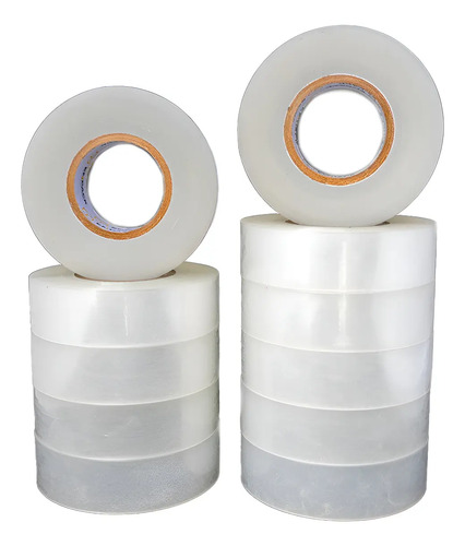Kit 20 Rolos Fitas Adesiva Larga Transparente 500metros