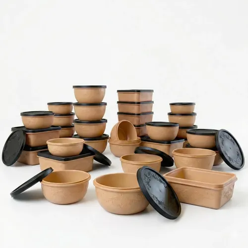 Kit 21 potes plasticos com tampa tamanhos variados livre bpa
