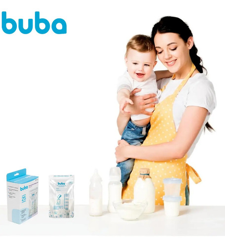 Kit 25 Sacos Para Armazenar e Congelar Leite Materno - Buba