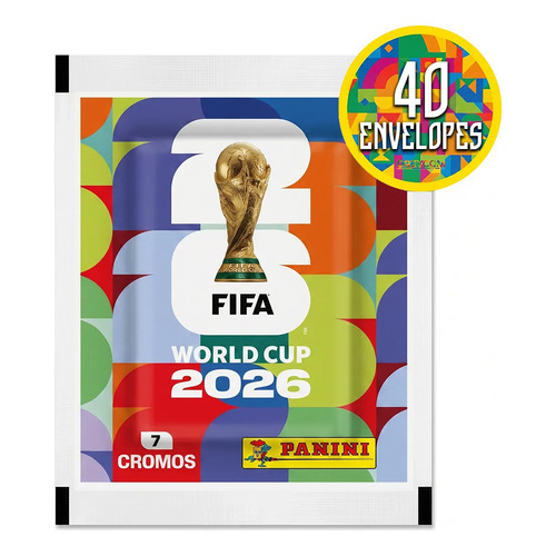 Kit 280 figurinhas do album copa do mundo 2026 40 envelopes 1