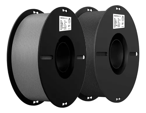 Kit 2kg filamentos pla creality pimpressora 3d cinzapreto