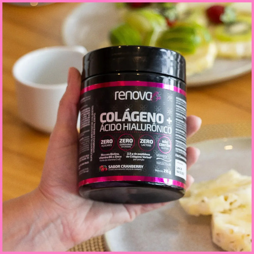 Kit 2x Colágeno + Ácido Hialurônico Verisol Renova Be Colágeno Hidrolisado Zero Lactose Vitaminas E, C, B6 Biotina e Zinco + Creme