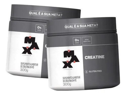 Kit 2x creatina titanium 300g max titanium