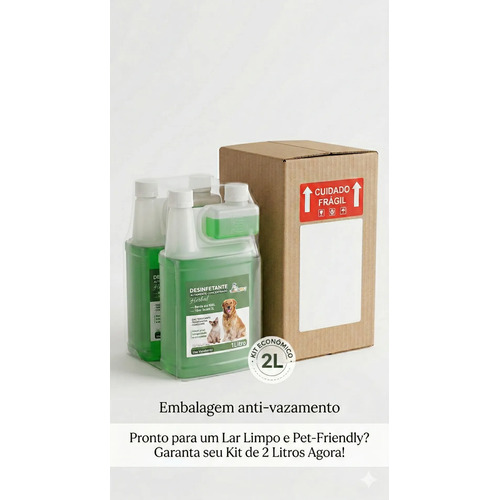 Kit 2x Desinfetante Pet Super Concentrado Herbal Be Dog 1l