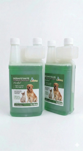 Kit 2x Desinfetante Pet Super Concentrado Herbal Be Dog 1l