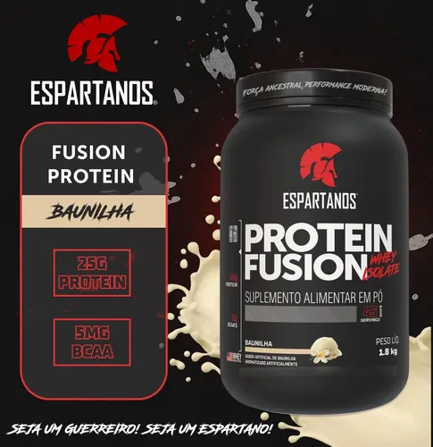 Kit 2x Suplemento Em Pó Whey Protein Fusion 1800g Espartanos