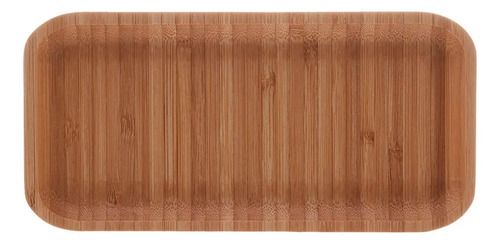 Kit 3 Bandejas De Bambu Retangular Para Cozinha 20x10cm Peti Lyor Hire