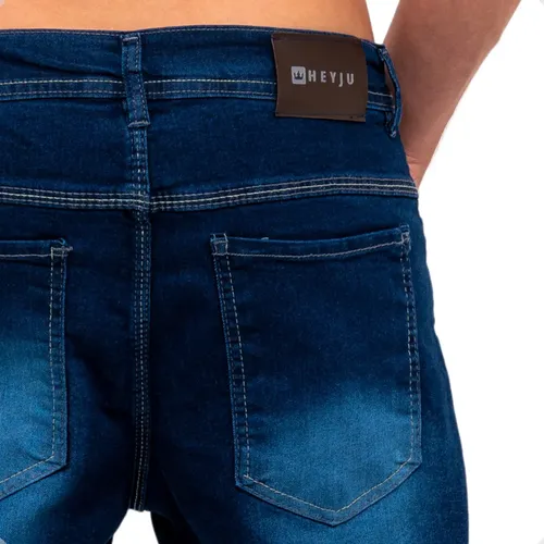Kit 3 Bermudas Jeans Masculina Lycra Elastano