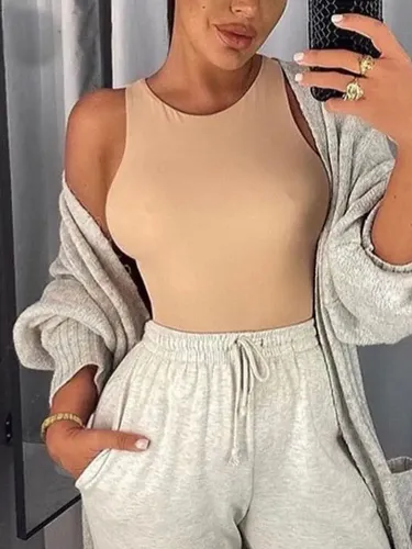 Kit 3 Blusa Regata Feminina Forro Básica Tendencia Gringa 35