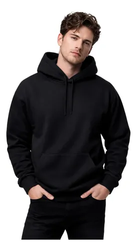 Kit 3 Blusas De Frio Moletom Liso Fechada Bolso Canguru
