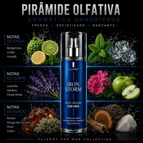 Kit 3 Body Splash Masculino 200ml Perfume De Luxo For Men