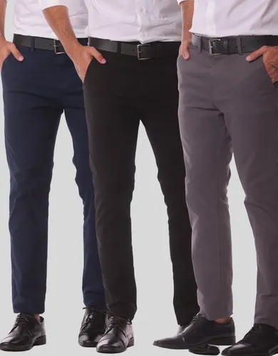 Kit 3 calca masculina sarja slim alfaitaria esporte fino 1