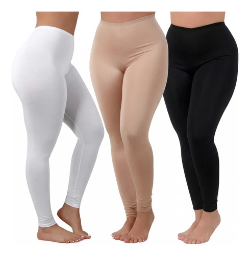 Kit 3 calca termica segunda pele anagua frio inverno legging