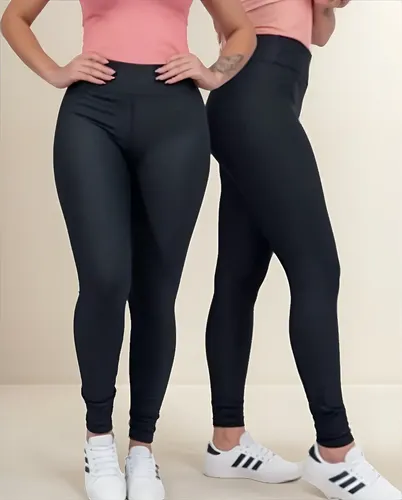 Kit 3 Calças Feminina Legging Grossa Para Academia Cós Alto