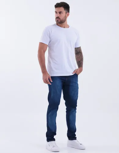 Kit 3 Calças Jeans Skinny Masculina Com Lycra Estica Bem Nf