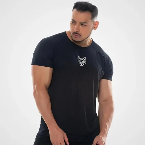 Kit 3 Camisetas Masculina Dry Alpha Lobo Geométrico