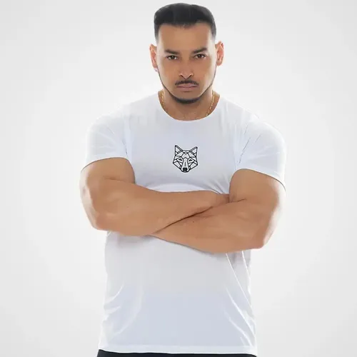 Kit 3 Camisetas Masculina Dry Alpha Lobo Geométrico