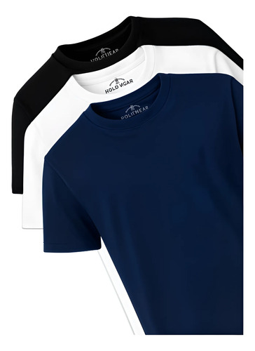 Kit 3 camisetas masculinas polo wear 1
