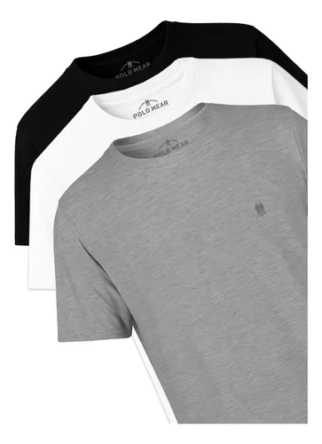 Kit 3 camisetas masculinas polo wear