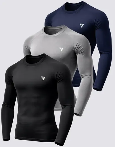 Kit 3 camisetas termicas masculina segunda pele camisa uv50