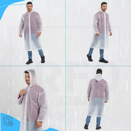 Kit 3 Capa De Chuva Reforçada Pvc Transparente Resistente