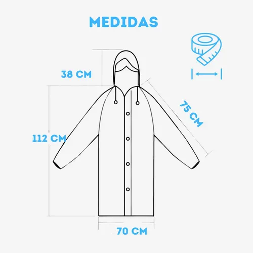 Kit 3 Capa De Chuva Reforçada Pvc Transparente Resistente
