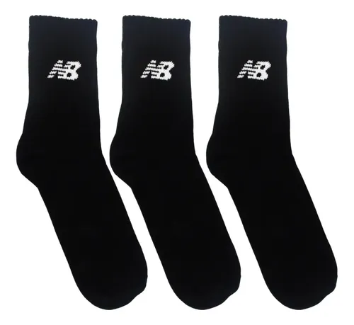 Kit 3 meias new balance cano longo 39 ao 42 casual basico