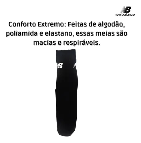 Kit 3 Meias New Balance Cano Longo 39 Ao 42 Casual Básico