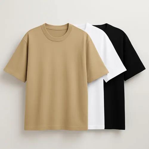 Kit 3 oversized masculina stretwear basica lisa premium