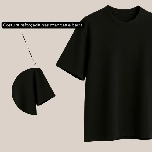 Kit 3 Oversized Masculina Stretwear Básica Lisa Premium