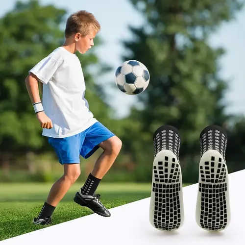Kit 3 Pares Meia Antiderrapante Futebol Esportiva Meião Pro