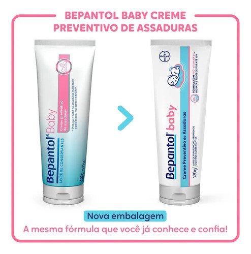 Kit 3 Proteção Bepantol Baby 120g Creme Fácil Limpeza