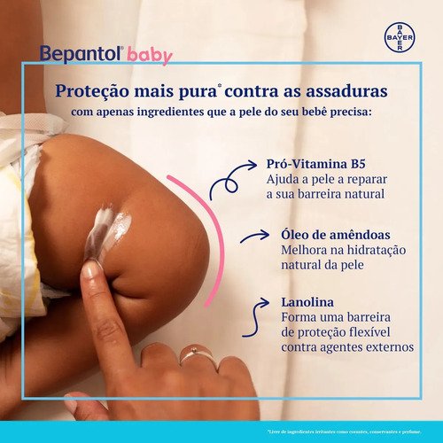 Kit 3 Proteção Bepantol Baby 120g Creme Fácil Limpeza