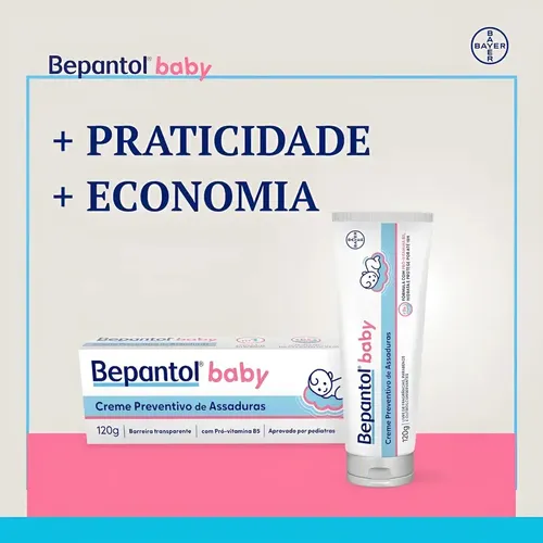 Kit 3 Proteção Bepantol Baby 120g Creme Fácil Limpeza