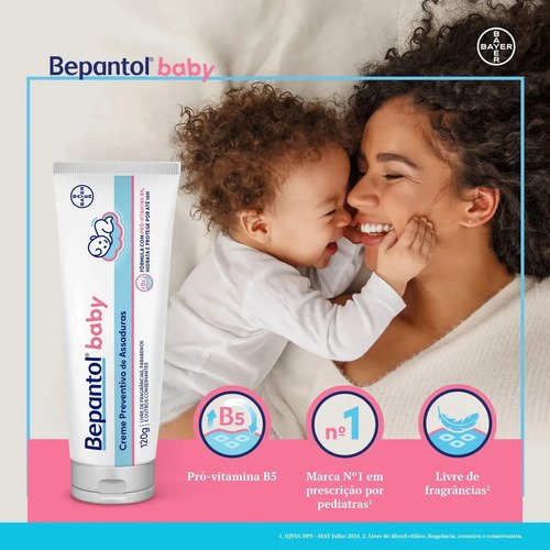 Kit 3 Proteção Bepantol Baby 120g Creme Fácil Limpeza