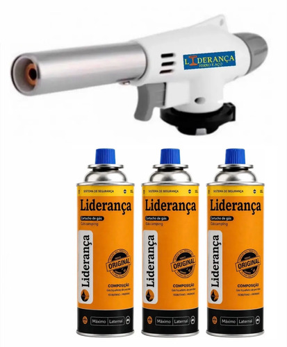 Kit 3 refis gas 227g c macarico acendimento automatico