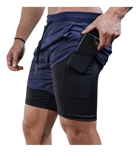 Kit 3 Shorts De Compressão 2 Em 1 Masculino Treino Acaedemia