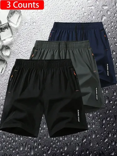 Kit 3 shorts esportivos plus size masculino secagem rapida