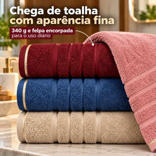 Kit 3 Toalhas De Banho Gigante Luxo 70x1,40 Grossa Atacado
