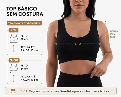 Kit 3 Top Regata Feminino Sem Costura Fitness Poliamida