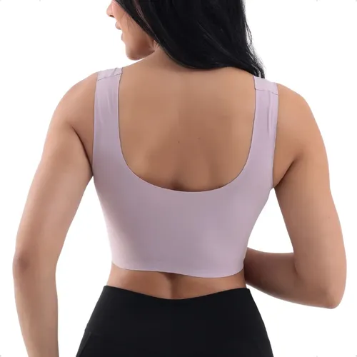 Kit 3 Top Regata Feminino Sem Costura Fitness Poliamida